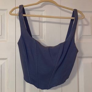 Boutique Blue Corset Tank Top Size Large